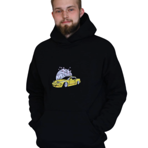 Bluza z kapturem z haftem z Nissanem 180SX